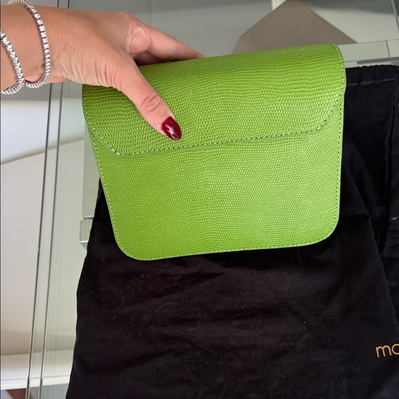 Maje Lime Green Crossbody Bag with Gold Clasp - Picture 6 of 9